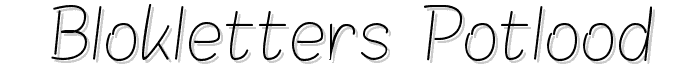Blokletters Potlood font